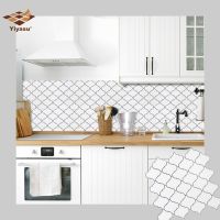 【LZ】﹍  White Arabic Lantern Wall Tile 3D Vinyl Sticker Self Adhesive Wallpaper Peel and Stick Square for Kitchen Bathroom Backsplash