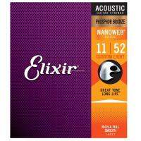 Elixir NANOWEB สารเรืองแสงเสียงทองสายกีตาร์11027 16027 16102 16052หลายรุ่นสำหรับสายกีตาร์ไนลอน6กีตาร์เบสอุปกรณ์เสริม