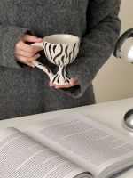 ☁∋▲ Often retro hand held irregular zebra cup niche Mug ceramic Stemware design