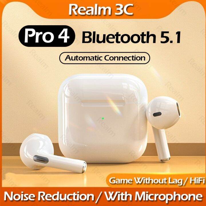 Pro 4 Tws Wireless Bluetooth Earphones Touch Earbuds Hifi Stereo Lazada Ph 8369