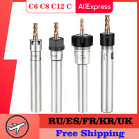 C6 C8 C10 C12 C16 C20 C25 C32 ER11 ER16 ER20 ER25 / 32 ER40 ER Collet Chuck Holder CNC Milling Lengthen เครื่องมือ Carrier Extension Rod