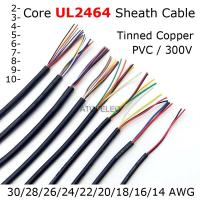 ❧✠ 1M UL2464 Sheath Cable 2/3/4/5/6/7/8/9/10 Cores Tinned Copper PVC Power Signal Lighting Wire 14/16/18/20/22/24/26/28/30 AWG