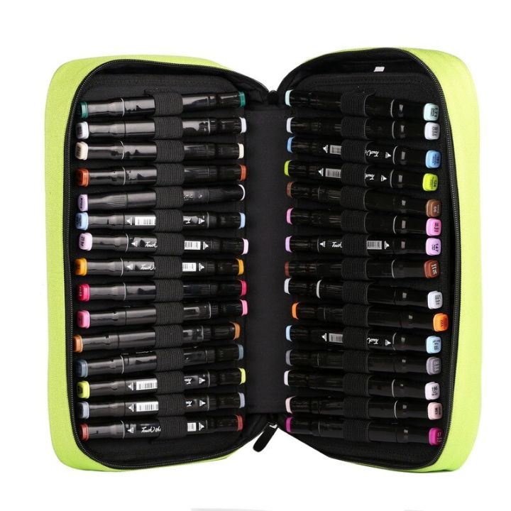 new-60-hole-marker-pen-storage-bag-large-capacity-removable-pen-curtain-painting-bag-stationery-finishing-student-supplies