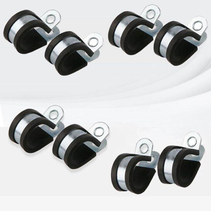 Tube Clamps 304 Stainless Steel Rubber Lined P Clips Cable Mounting