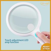 แว่นขยายส่องเครื่องประดับตรวจสอบการอ่านด้วยแว่นขยายเลนส์แว่นขยายมือถือ20LED