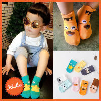 KUDOSTH - ถุงเท้าเด็ก KIDs SOCK ใส่ได้ตั้งแต่ แรกเกิด ถึง 2 ขวบ มีกันลื่น ลายการ์ตูน