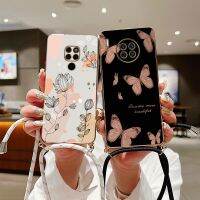 ฮูลูเซ่เคสสายคล้องคอชุบสำหรับ Mate 30 40 50 20X Lite 10 9 8 8i ฝาครอบ