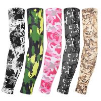 Quick Dry UV Sun Protection Camouflage Arm Sleeves Basketball Fitness Armguards Plus Size Sport Cycling Fishing Arm Warmer Cover