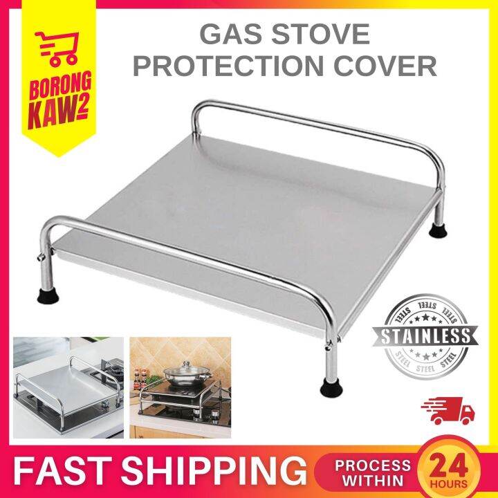 Stainless Steel Gas Stove Protection Cover Rack Gas Stove Stand Pot