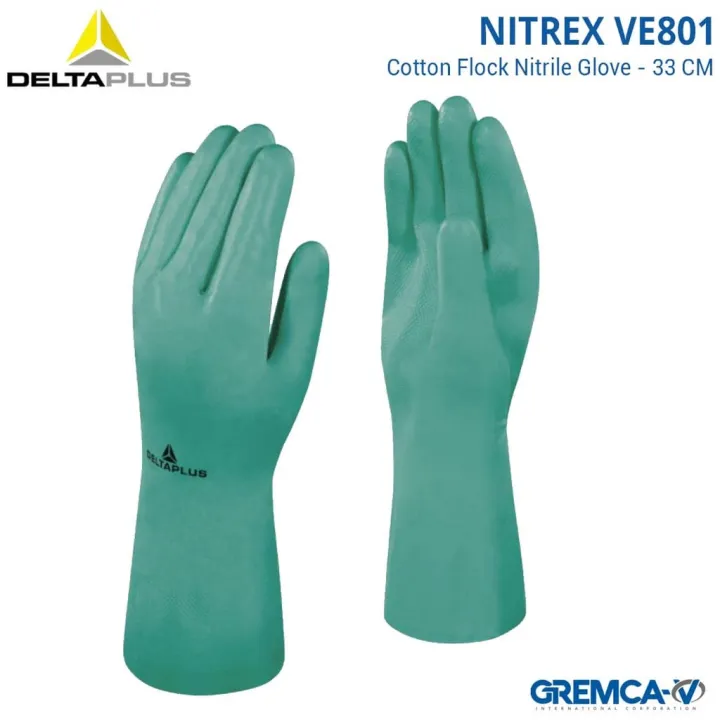 Delta Plus NITREX VE801 CHEMICAL RESISTANT Nitrile Safety Gloves Reusable Washable Lazada PH