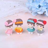 Blowing 4PCs Pretty Pure Girl Mini Figurine Bonsai Decorative Mini Garden People Statue