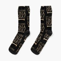 【jw】❐▽  its going tibia okay Socks Men′s sock heated cute black