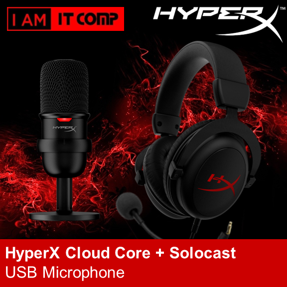 HyperX Streamer Starter Pack include HyperX Cloud Core Wired Gaming ...