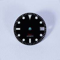 GMT Dial Abalone Matte Balck Sunburst Classic Series สำหรับการเคลื่อนไหว NH34A 28.5Mm อะไหล่นาฬิกาสากลมากขึ้น BGW9 C3 Lume Mod NH34