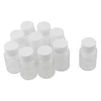 100Pcs Refillable Bottles 15Ml Plastic PET Clear Empty Seal Bottles Container with Screw Cap