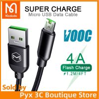 สายไมโคร USB Mcdodo 4A ชาร์จ Flash สำหรับ OPPO VOOC ที่ชาร์จสายรับส่งข้อมูล QC3.0เร็ว R7 R15 R11 R9