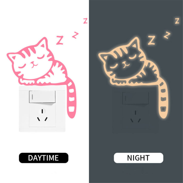 pvc-stickers-cat-sleeping-switch-stickers-waterproof-wall-stickers-home-decoration-wall-stickers