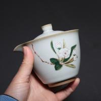 150ml Vintage Ru Kiln Porcelain Gaiwan Ceramics Chinese Kung Fu Tea Set Teapot Teacup Tea Ceremony Accessories Tea Pot Tureen