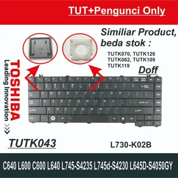 TUTK043 Tombol Tut TUTS Key Pengunci Dudukan Keyboard Notebook Laptop ...