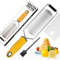 [Hot K] Citrus Lemon Zester ที่ขูดชีสสแตนเลส Mill ที่ขูดชีสเครื่องขูดช็อกโกแลตมะนาวที่ขูดผลไม้อุปกรณ์ห้องครัวปอกเปลือก