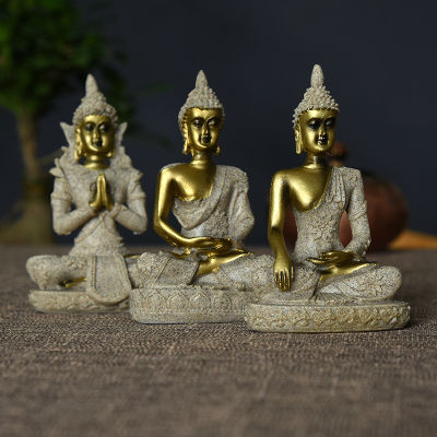 Religious Statues Spiritual Gifts Zen Meditation Statue Resin Buddha Sculpture Handmade Sandstone Artwork