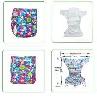 2pcs/Set B Grade Waterproof Diaper Cover Polyester Washable Baby Nappy Reusable Cloth Diapers Pocket Nappy 0-3 Old Free Shipping