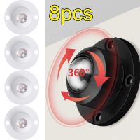 1/8PCS Self-Adhesive Caster Stainless Steel Universal Pulley 360° Rotation Furniture Cabinet Casters Wheels Whirl Moving Rollers