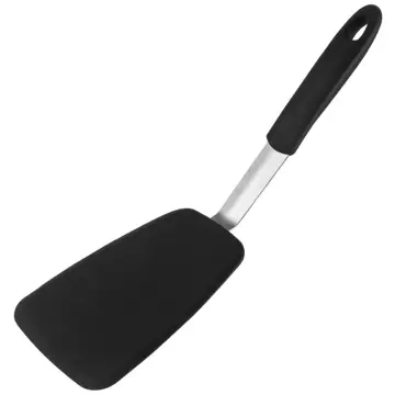 2 Pieces Silicone Spatula Omelet Spatula Pancake Spatula Heat Resistant  Pancake Spatula Non-Stick Grilling Spatula for Cooking Burger Pizza, Red,  Black