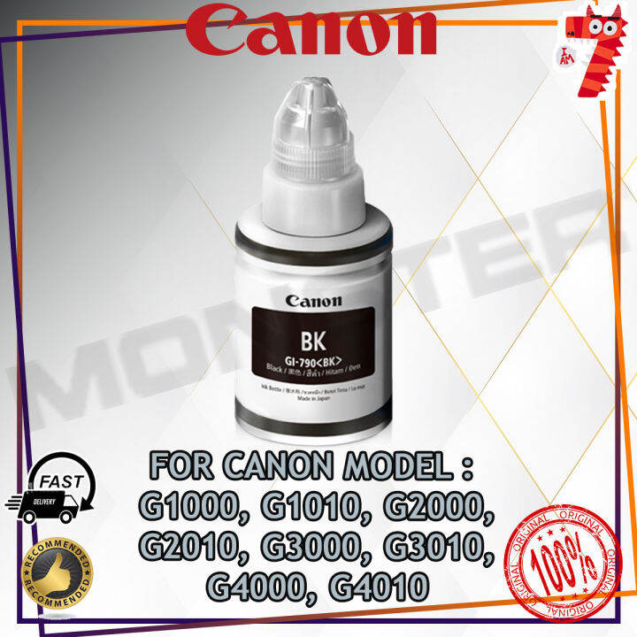 10x Canon GL790 ORIGINAL REFILL INK GSERIES Black 135ML For G1000