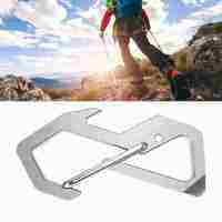 ที่เปิดขวดพวงกุญแจ 8 รูปทรงมัลติฟังก์ชั่นความแม่นยำสูง Ti Alloy Climbing 8 Descender