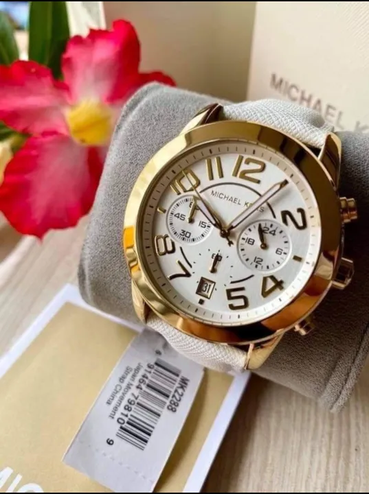 Guaranteed Original MK2288 Michael Kors Mercer Chronograph White Dial ...