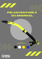 PSI Prodive Adventure II Snorkel - Dry Top Tube with Comfortable Silicone Mouthpiece and Clear Purge Valve - ท่อหายใจดำน้ำ พร้อมด้วยซิลิโคนที่นุ่มสบาย