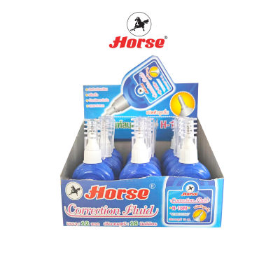 HORSE (ตราม้า) ปากกาลบคำผิด  ขนาด 18 ML. ตราม้า H-18 บรรจุ  12 ขวด/แพ็ค จำนวน 1 แพ็ค