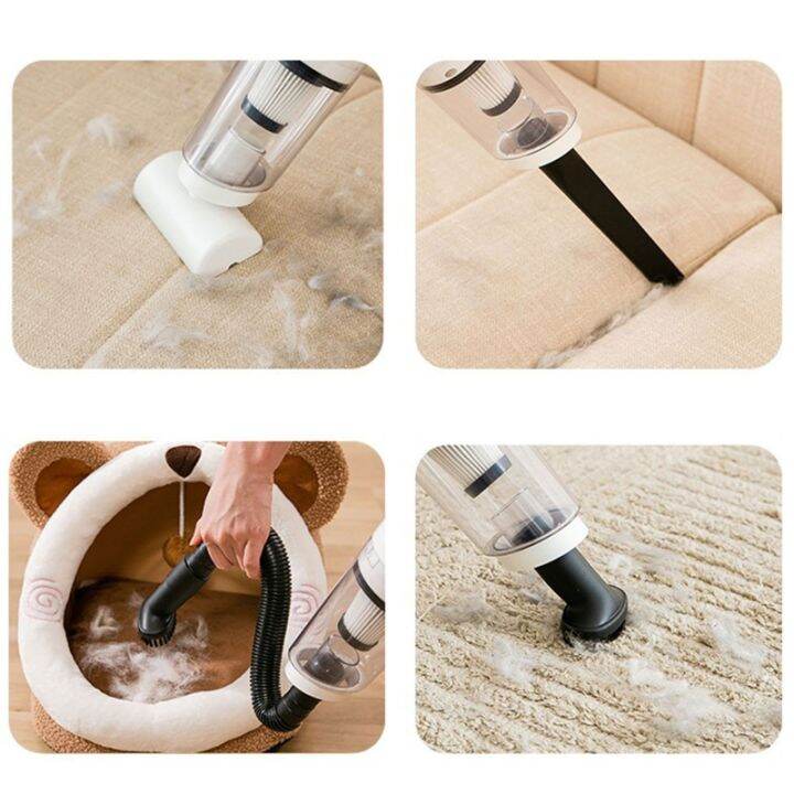 pet-mini-vacuum-cleaner-เครื่องดูดฝุ่นน้ำหนักเบาสำหรับพรมพื้นแข็ง-pet-hair-เครื่องดูดฝุ่นไร้สาย12kpa-ชาร์จใหม่ได้