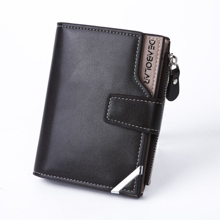 new-business-casual-mens-zipper-hasp-short-wallet-small-vertical-locomotive-british-multi-function-card-holder-purse-wallets