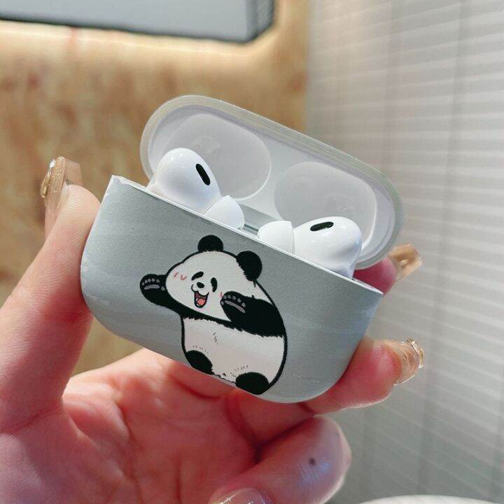 แพนด้าการ์ตูนน่ารักเคสหูฟังการออกแบบลวดลายสำหรับ-airpods-1-2-3-pro-kawaii-ชุดหูฟังฝาครอบป้องกันสำหรับ2022-airpods-pro-2