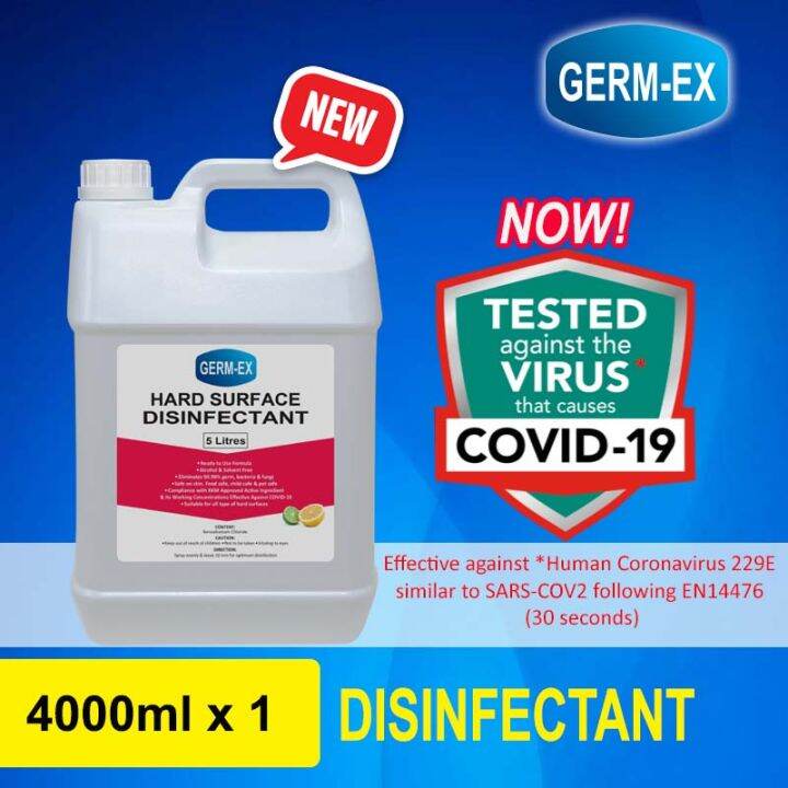 Antibacterial Disinfectant Liquid GERM-EX Hard Surface Sanitizer ...