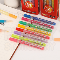 ACRYLIC MARKER ปากกาสีอะคริลิค 1.0 mm. เซ็ต 12 สี 24 สี และ 36 สี ปากกาเพ้นท์ ระบายสี AY-1106