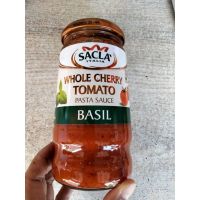 ?Import for U? Sacla Whole Cherry Tomato Pasta Sauce Basil พาสต้า ซอส แซคล่า 420 กรัม