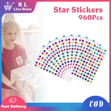 500pcs Glitter Star Stickers for Kids Reward Foil Star Adhesives