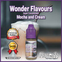 Wonder Flavours Mocha and Cream SC - กลิ่นมอคค่าและครีม (เข้มข้น) - กลิ่นผสมอาหาร - ผ่านการรับรองจาก อย. ประเทศไทย บรรจุและขายโดย Flavorfy กลิ่นผสมอาหารอเนกประสงค์ เหมาะสำหรับ ลูกอม, กัมมี่, น้ำผลไม้, เบเกอรี่, ไอศครีม, ของเหลวอื่่นๆ