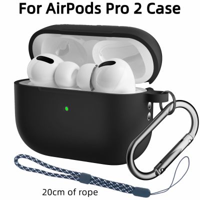 For AirPods Pro 2 Case with Keychain/Hand Strap Earphone Protector Silicone Headphone Accessories Cover for AirPods Pro 2 Cases Headphones Accessories