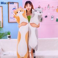 50/70cm Cute Soft Long Cat Plush Toys Stuffed Pause Office Nap Pillow Bed Sleep Home Decor Gift Doll for Kids Girl