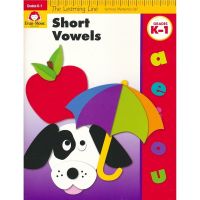 Evan moor learning line workbooks - short vowes grades k-1 California phonetic short vowel English natural spelling kindergarten grade k-1 English original