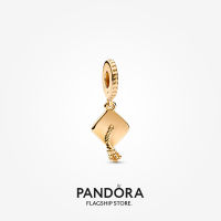 Official Store Pandora Graduation Cap Dangle Charm (14K Gold Plated)