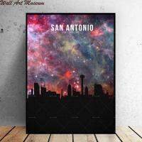 ภาพวาดแอบสแตรกต์บนผ้าใบนอร์ดิกติด San Antonio เส้นขอบฟ้าเมืองดาวไม้กายสิทธิ์โปสเตอร์ไม้กายสิทธิ์โปสเตอร์ Wohnzimmer Dekoration Frame 1ชิ้นกรอบภายในหรือไร้กรอบ (การปรับแต่งมีผ้าใบวาดภาพและกรอบ)