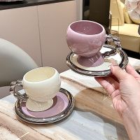 Genuine Original High-end Mug ceramic cup water cup home coffee cup and saucer set Nordic ins simple high-value girl cup