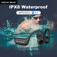 Adzuki bean IPX8 Swimming Headphones P8 Bone Conduction Earphone Bluetooth IP68 Pool Wireless Headset MP3 32G Earbuds Waterproof