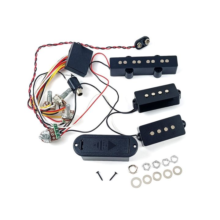 3-band-equalizer-eq-preamp-circuit-bass-guitar-tone-control-wiring-harness-and-jp-pickup-set-for-active-bass-pickup