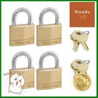 กุญแจคีย์อะไลค์สปริงคล้องคอสั้นทองเหลือง MASTER LOCK รุ่น 140EURQ ขนาด 40 มม. (แพ็ค 4 ชิ้น) **มีบริการชำระเงินปลายทาง**